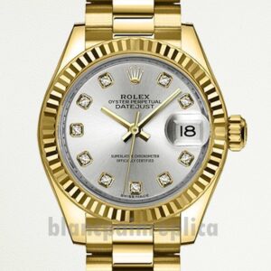 Replica Rolex Datejust 28mm m279178-0015 Ladies Silver Dial